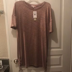 Bronze/gold t shirt dress